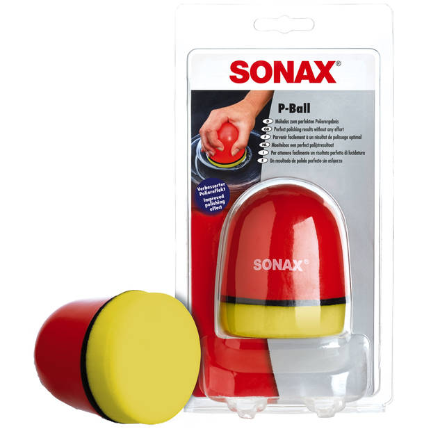 Sonax polijstspons P-Ball 7,8 x 14 cm foam rood