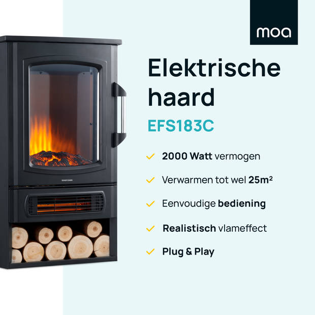 MOA Elektrische Haard - Sfeerhaard - Kachel - Vrijstaand - EFS183C