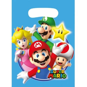 24x stuks Super Mario feestzakjes/snoepzakjes - Uitdeelzakjes