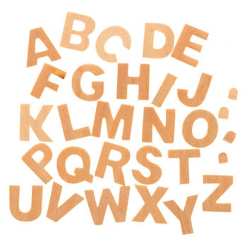 Houten letters 26 stuks 2,5 cm - Hobbydecoratieobject