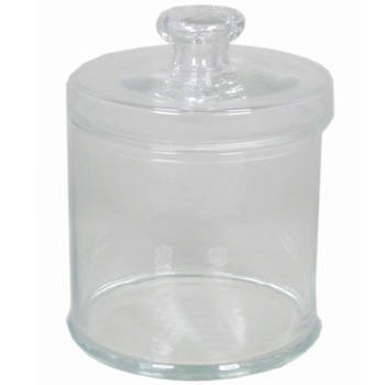 Glazen voorraadpot/bewaarpot 4000 ml met deksel 16 x 21 cm - Voorraadpot