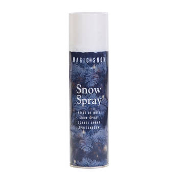 Busje met witte spuit sneeuw spray 150 cm voor kerstboom/ramen - Decoratiesneeuw