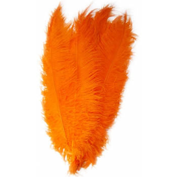 Grote sierveren 50 cm oranje - Verkleedveren