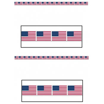 2x USA vlag afzetlinten 6 meter - Markeerlinten
