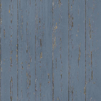 Homestyle Behang Old Wood blauw