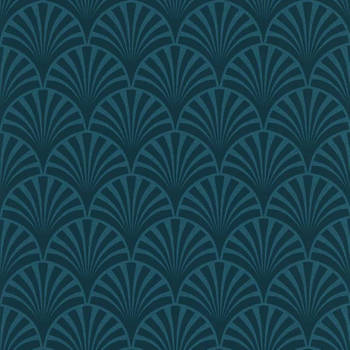 couleurs & matières Behang 20's Pattern Artdeco blauw
