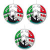 Set van 3x stuks ronde Italiaanse avond decoraties 28 cm - Hangdecoratie