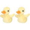 2x stuks kleine Knuffel eendjes 10 cm - Vogel knuffels