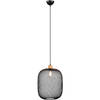 LED Hanglamp - Trion Kalim XL - E27 Fitting - 1-lichts - Rond - Mat Zwart - Aluminium
