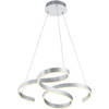 LED Hanglamp - Hangverlichting - Trion Frinco - 52W - Warm Wit 3000K - Dimbaar - Rond - Mat Grijs - Aluminium