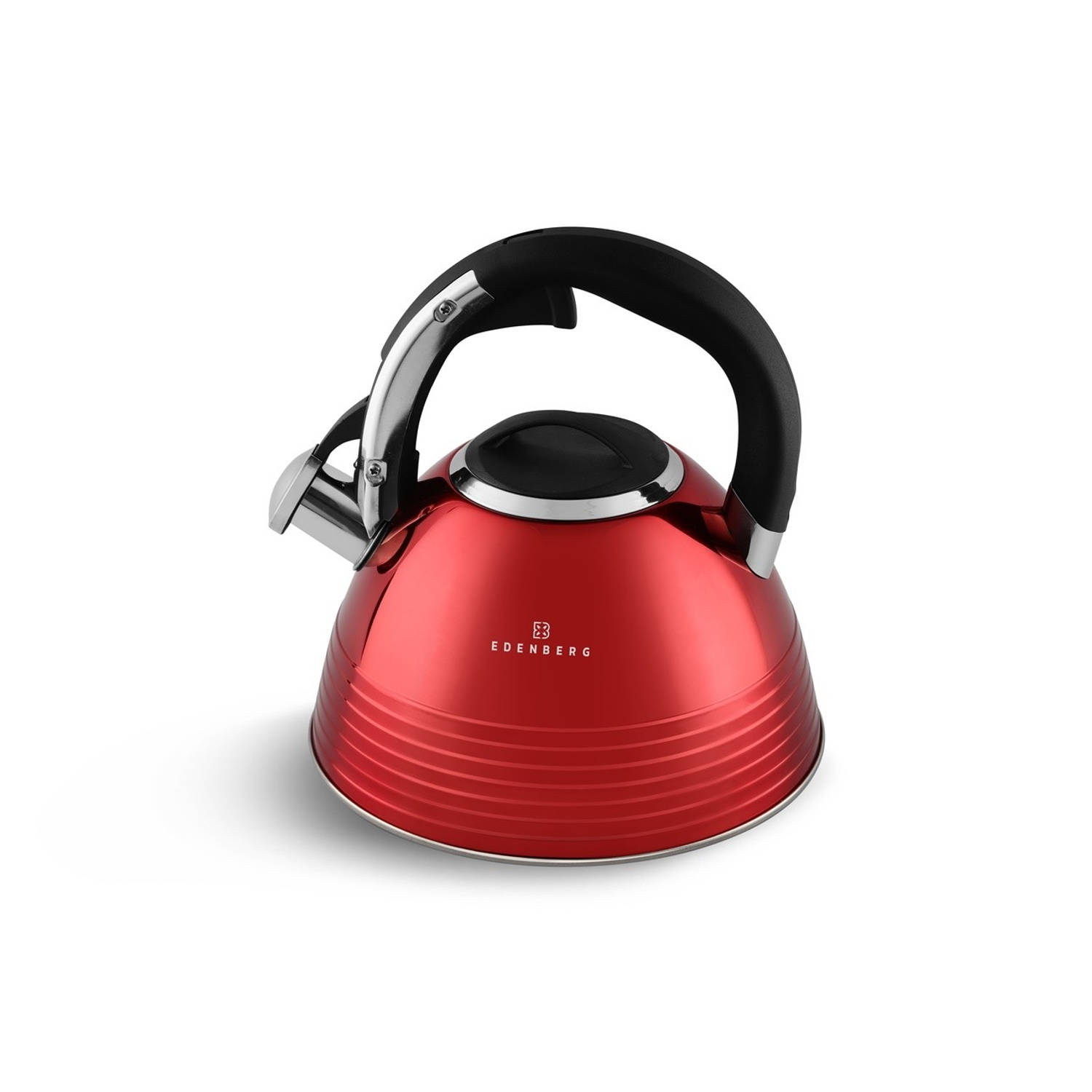 Edënbërg Red Line - Originele Rvs Fluitketel - 3.0 Liter - Rood