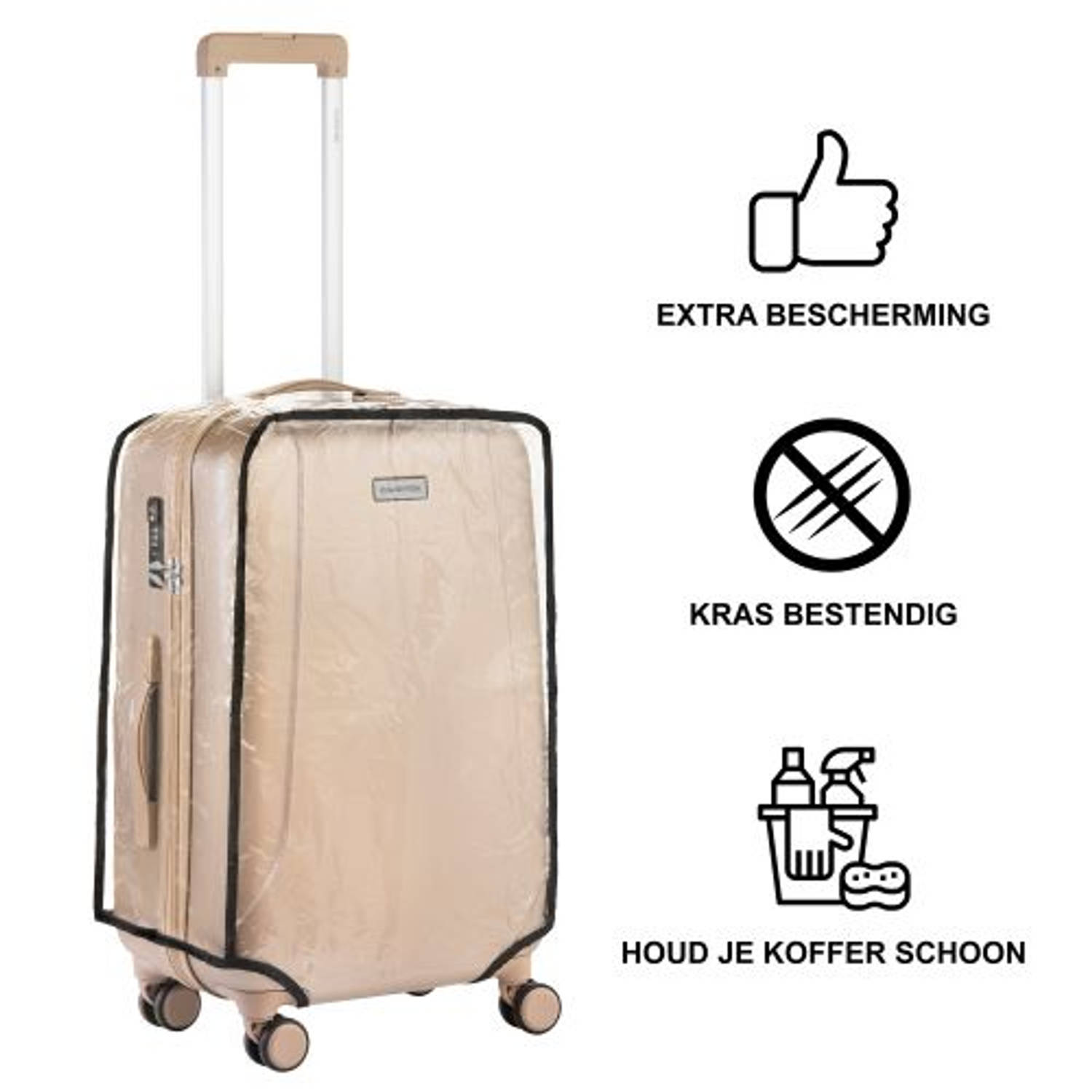 Maak een bed Agressief Een nacht CarryOn Kofferhoes - Beschermhoes koffer - Luggage Cover Medium -  Transparant | Blokker