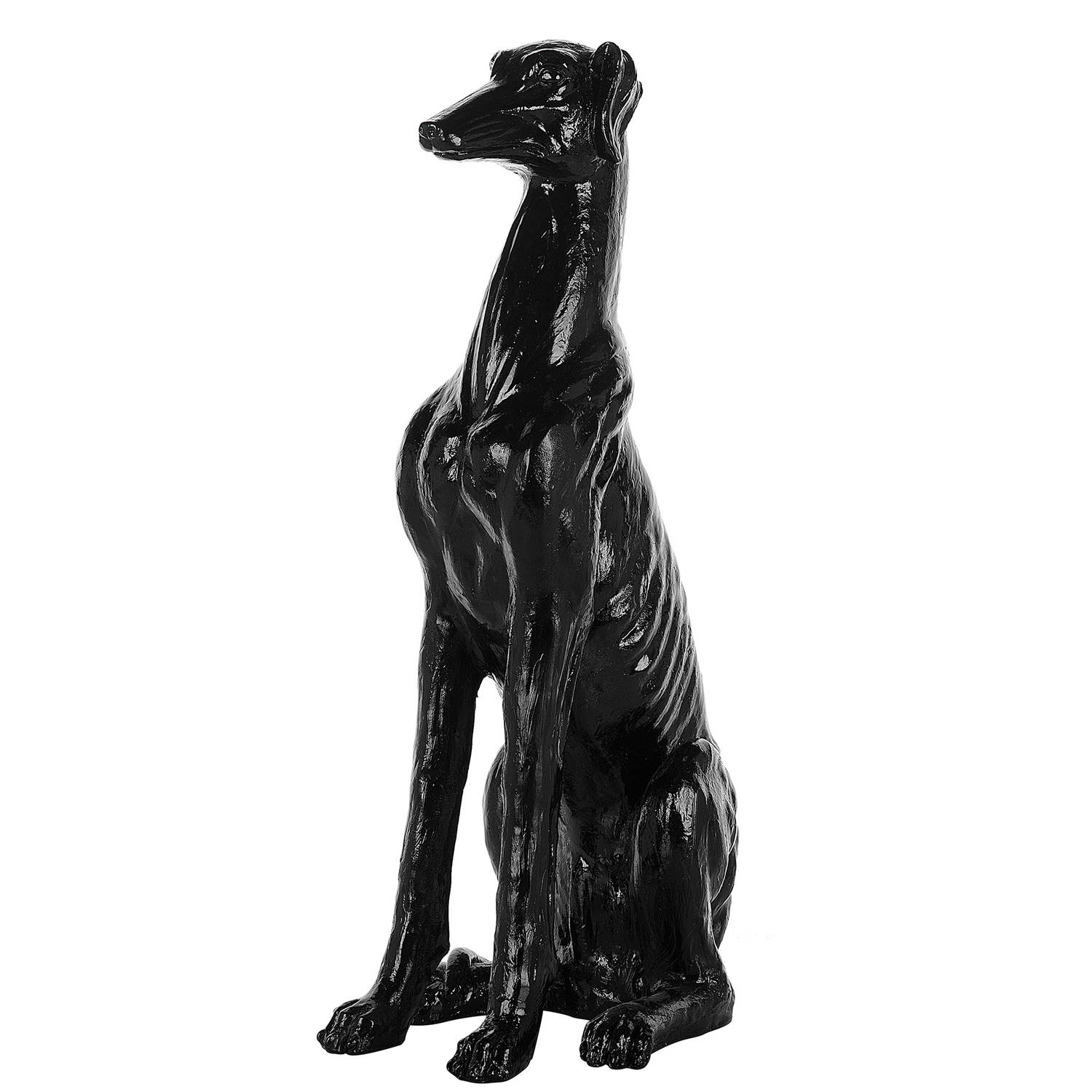 Beliani Greyhound - Decofiguur-zwart-polyresin