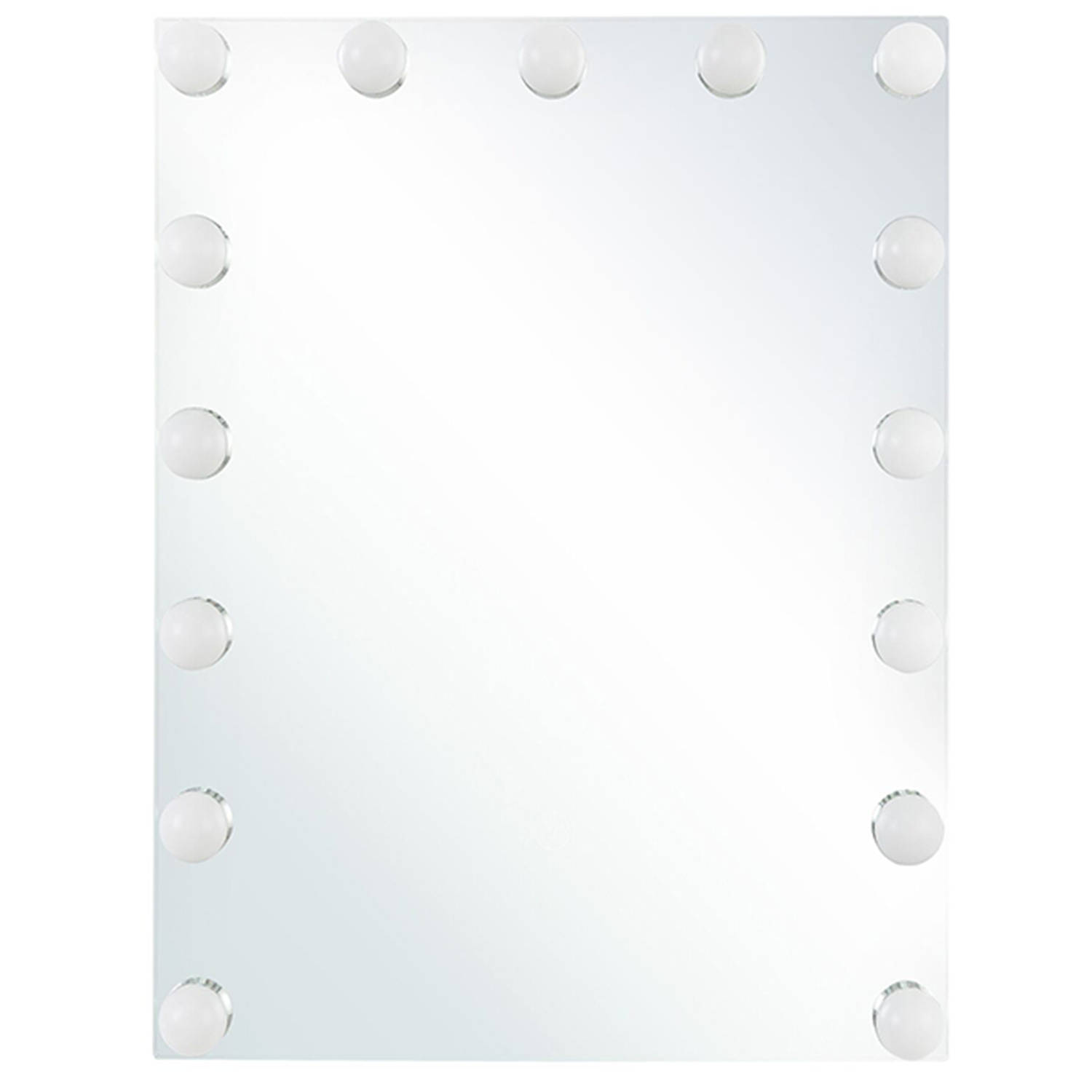 Beliani Lucenay Led-spiegel Ijzer 3 X 40 Cm