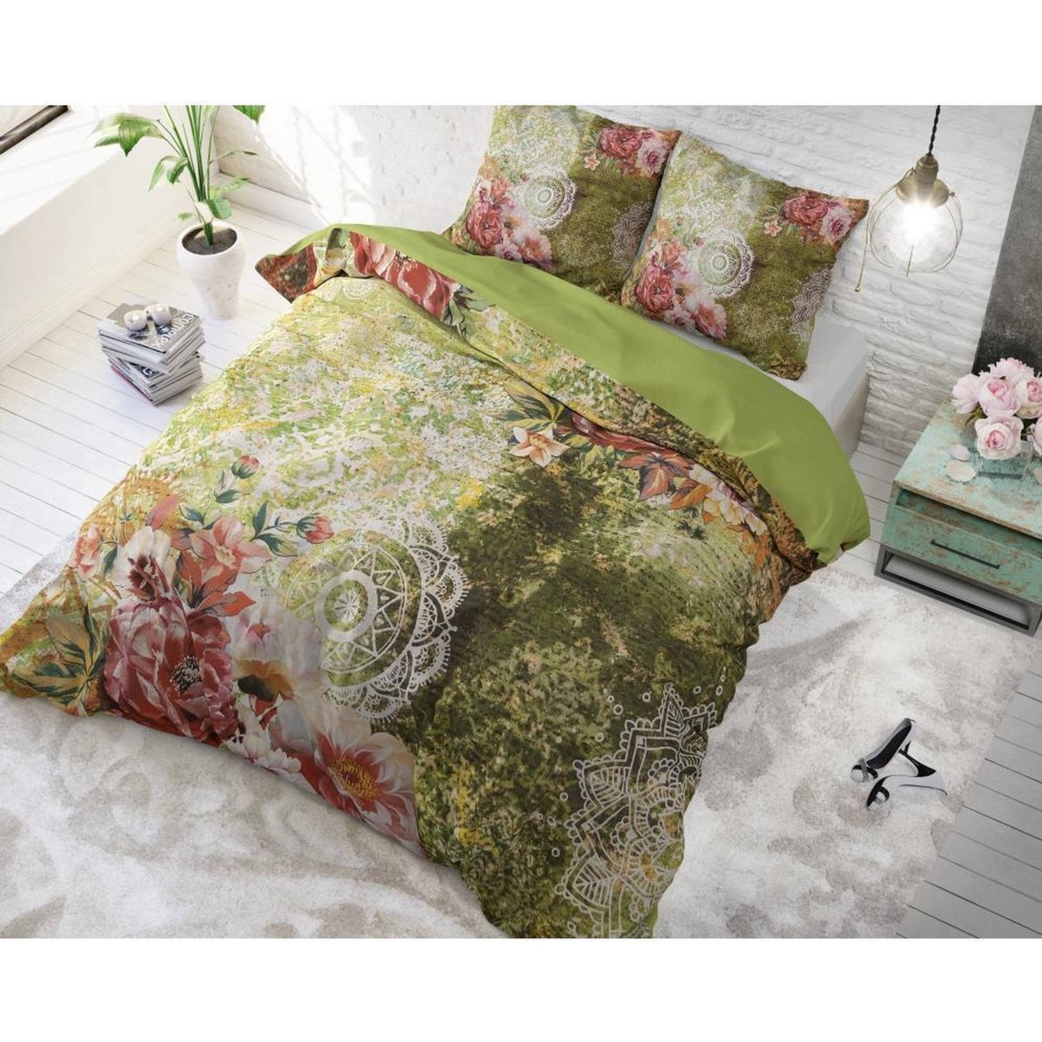 Dreamhouse Bedding Dbo Dh Green Flower Art Green 200x220