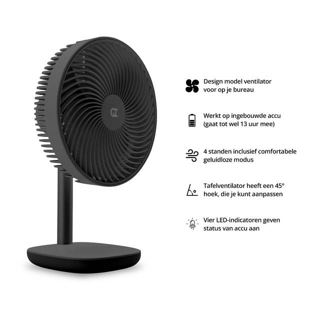 FlinQ Desktop Ventilator - Zwart