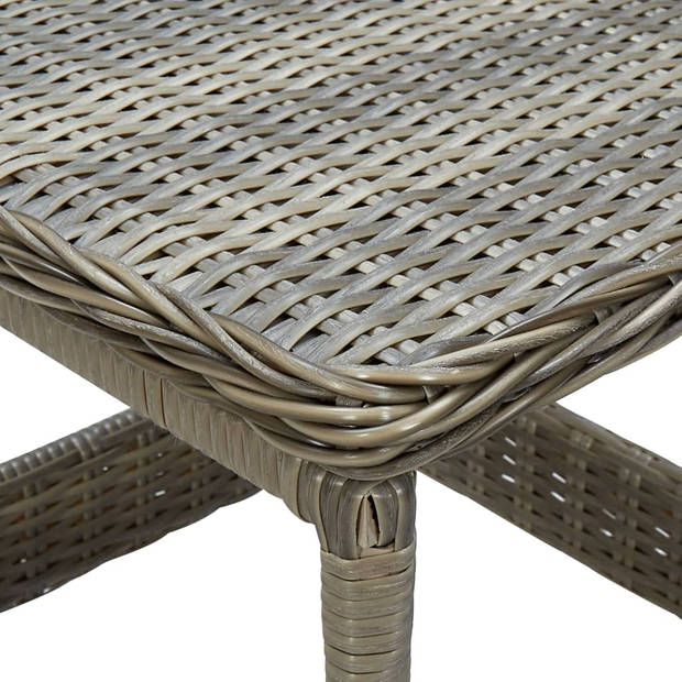 vidaXL Tuintafel 45x45x46,5 cm poly rattan bruin