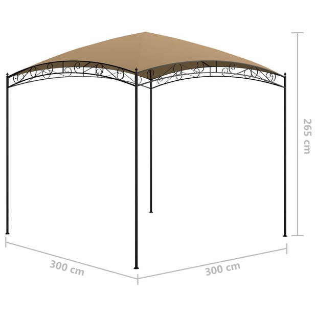 vidaXL Prieel 180 g/m² 3x3x2,65 m taupe