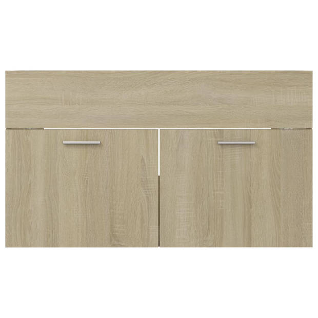 The Living Store badkaast - Gootsteenkast - 80 x 38.5 x 46 cm - Sonoma eiken