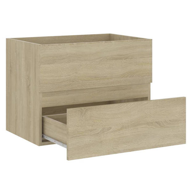 vidaXL Wastafelkast 60x38,5x45 cm bewerkt hout sonoma eikenkleurig