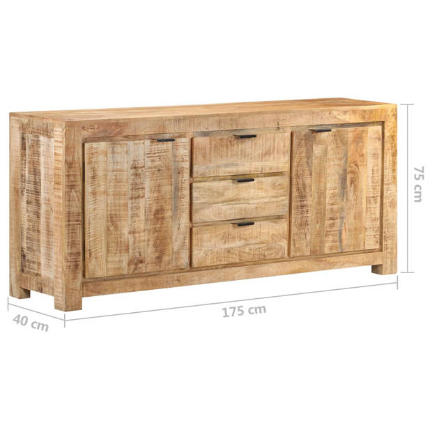 vidaXL Dressoir 175x40x75 cm ruw mangohout