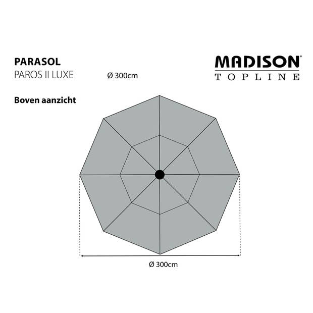 Madison Parasol Paros II Luxe 300 cm ecru