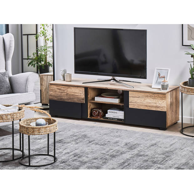 Beliani STERLING - TV-kast-Lichte houtkleur-Vezelplaat