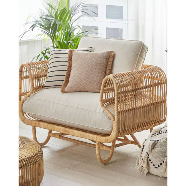 Beliani DOLCEDO - Fauteuil-Natuurlijk-Rotan