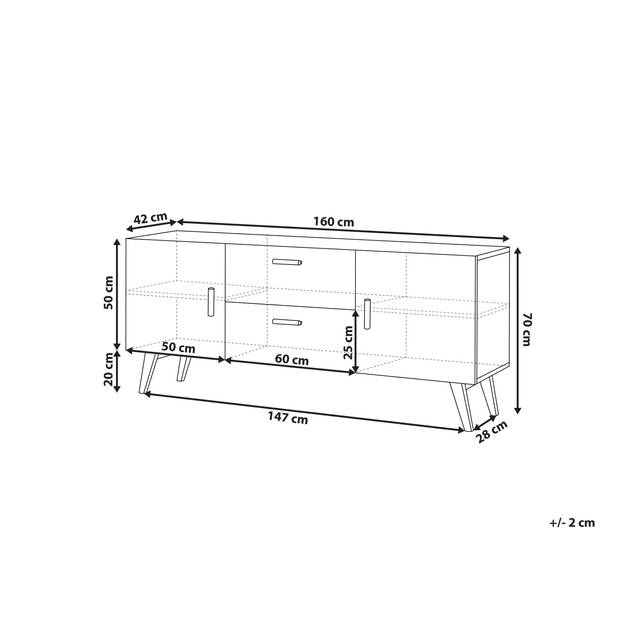 Beliani MEET - Sideboard-Wit-MDF