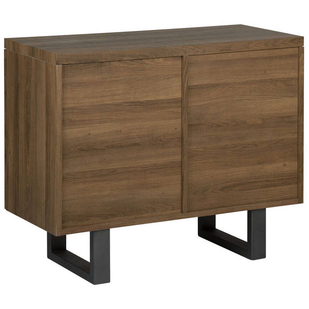 Beliani TIMBER - Sideboard-Donkere houtkleur-MDF