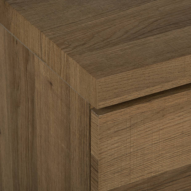 Beliani TIMBER - Sideboard-Donkere houtkleur-MDF