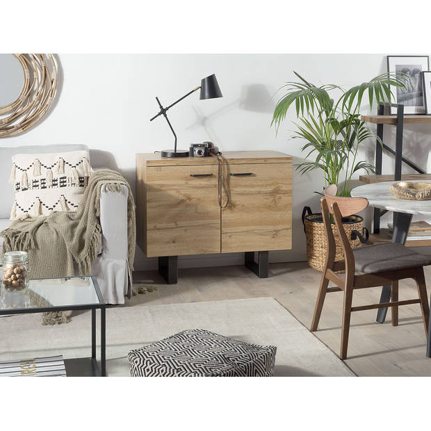 Beliani TIMBER - Sideboard-Lichte houtkleur-MDF