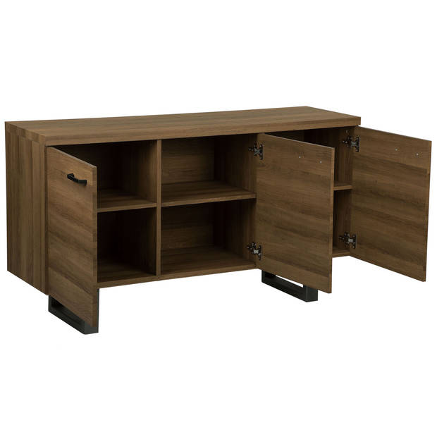 Beliani TIMBER - Sideboard-Donkere houtkleur-MDF