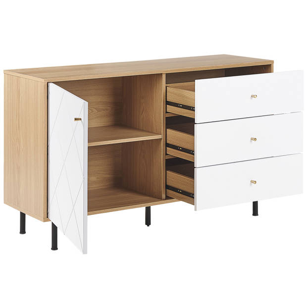 Beliani PALMER - Sideboard-Wit-MDF