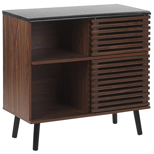 Beliani PERTH - Sideboard-Donkere houtkleur-MDF