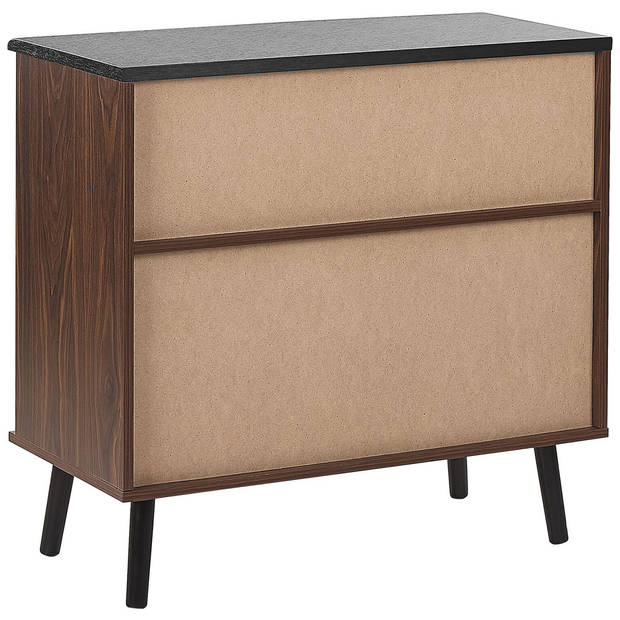 Beliani PERTH - Sideboard-Donkere houtkleur-MDF