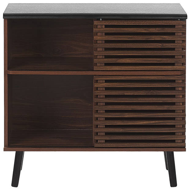 Beliani PERTH - Sideboard-Donkere houtkleur-MDF