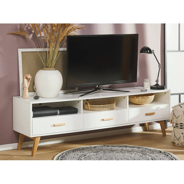 Beliani LIBERTY - TV-kast-Wit-MDF