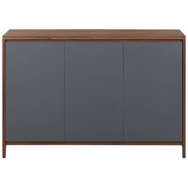 Beliani MEDFORT - Sideboard-Donkere houtkleur-Vezelplaat