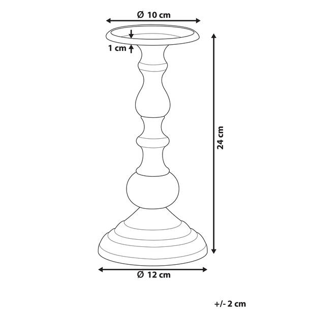 Beliani BUSAT - Kandelaar-Zilver-Aluminium