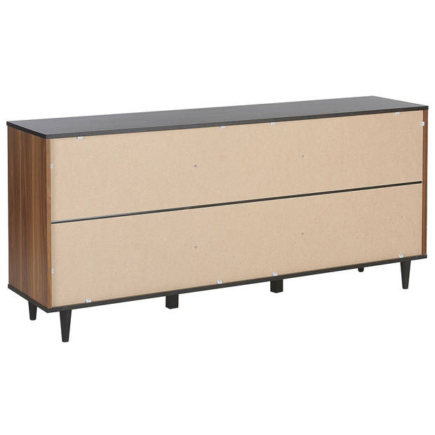 Beliani KURO - Sideboard-Zwart-Vezelplaat