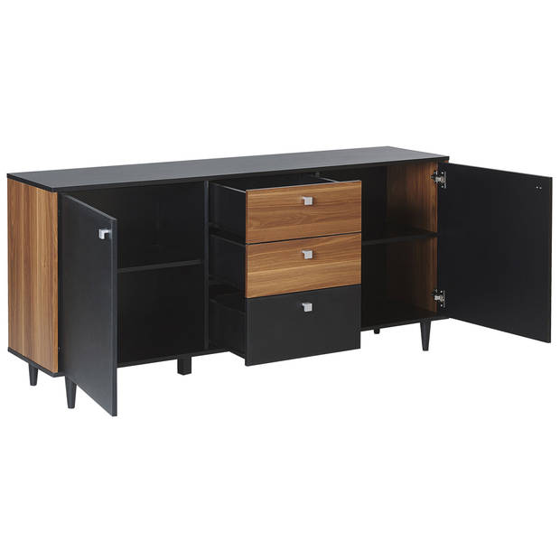 Beliani KURO - Sideboard-Zwart-Vezelplaat