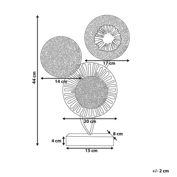 Beliani URANIUM - Decoratief accessoire-Zilver-Metaal