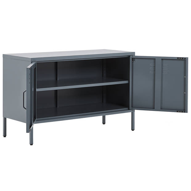 Beliani URIA - Sideboard-Grijs-Staal