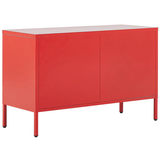 Beliani URIA - Sideboard-Rood-Staal