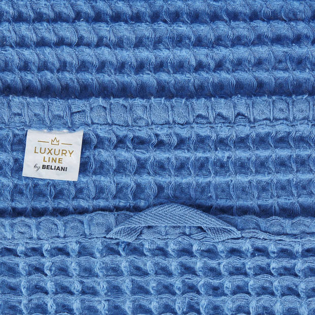 Beliani AREORA - Handdoek-Blauw-Katoen