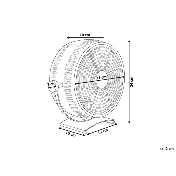 Beliani RIBBLE - Ventilator-Zilver-IJzer