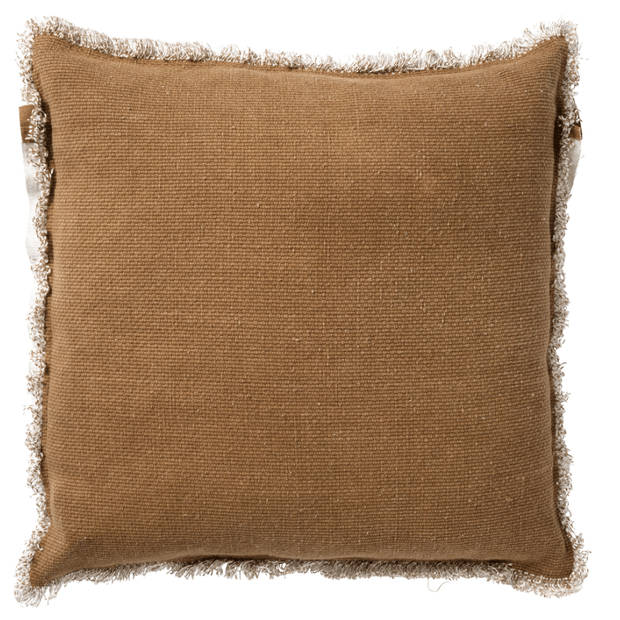 Dutch Decor - BURTO - Sierkussen 60x60 cm - gewassen katoen - Tobacco Brown - bruin