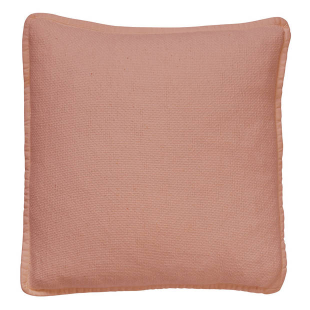 Dutch Decor - BOWIE - Sierkussen 45x45 cm - van gewassen katoen - Muted Clay - roze