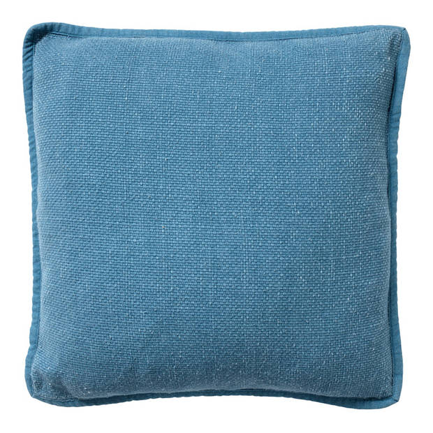 Dutch Decor - BOWIE - Kussenhoes gewassen katoen 45x45 cm - Provincial Blue - lichtblauw